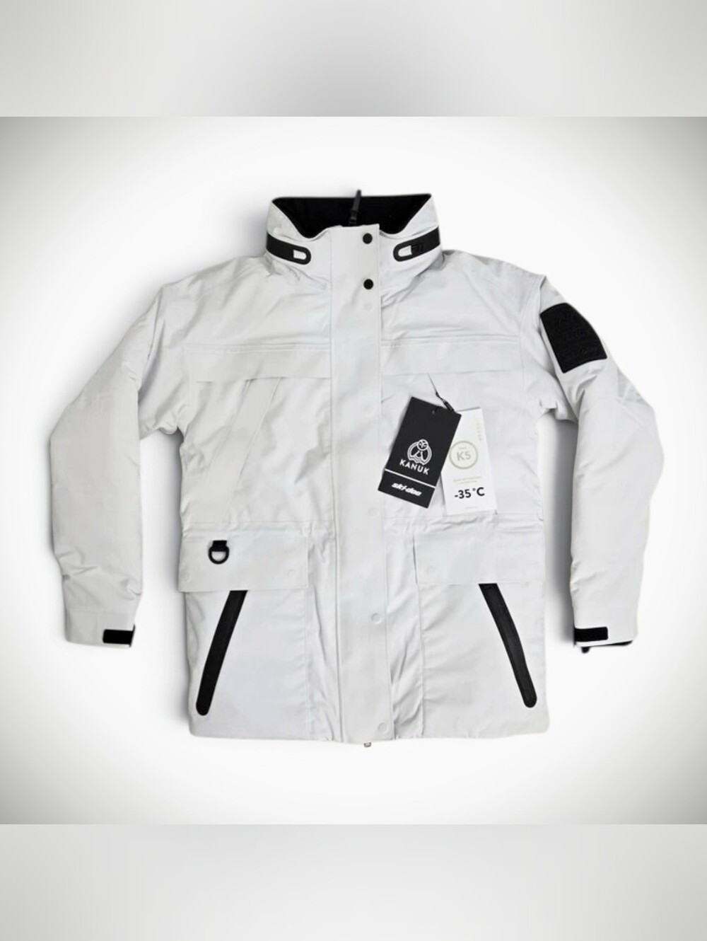 NEW $1050 Women's Large Typha X KANUK Winter Jacket Insulated White Puffer